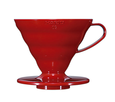 HARIO V60 Plastic Coffee Dripper 02 red