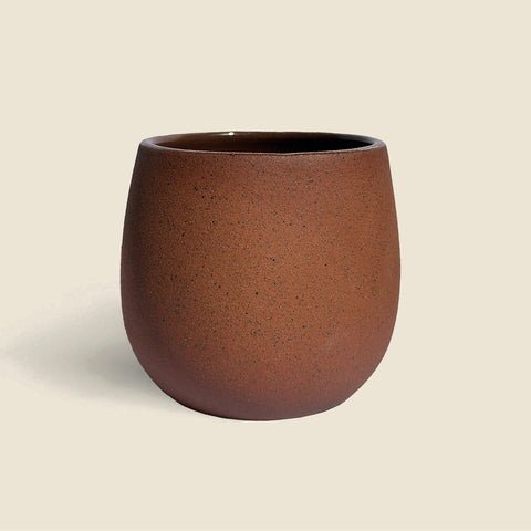 Handmade ceramic coffee cup by Bunni Coffee terracotta