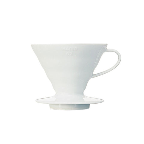 HARIO V60 Plastic Coffee Dripper White 02